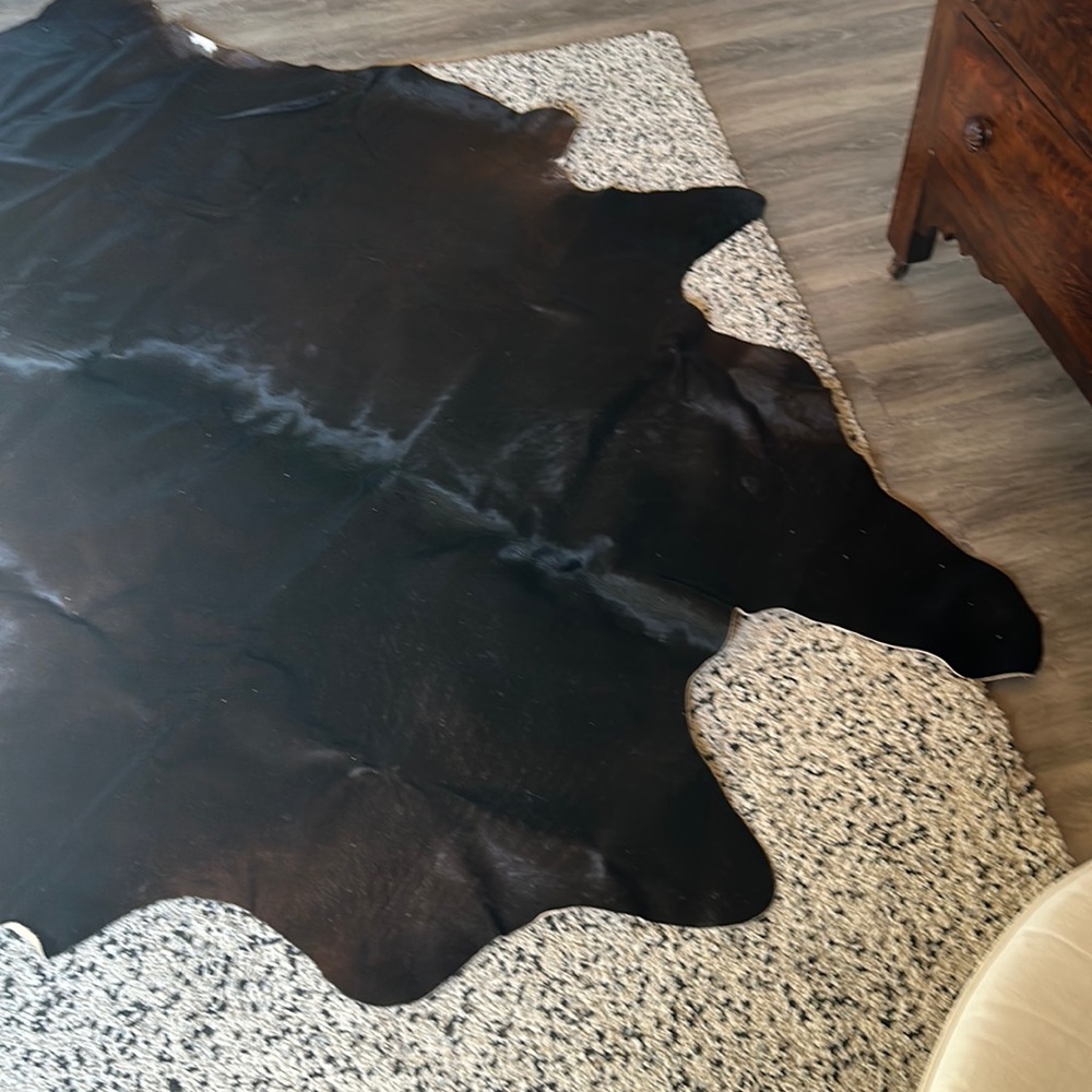IKEA Coldby Cowhide rug, dark brown/black. New condition